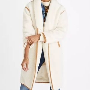 NWOT Madewell Long Sherpa Coat Size M